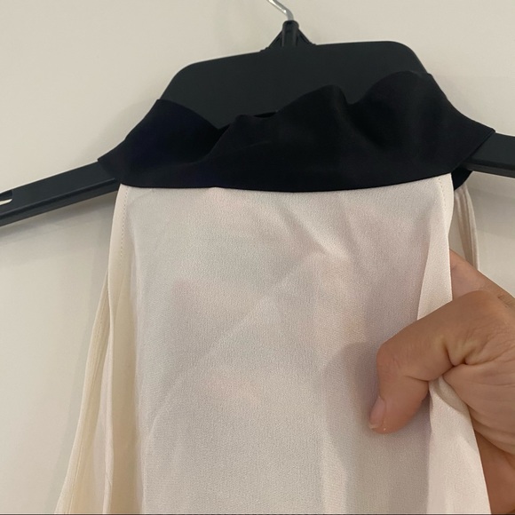 Ramy Brook Silk Cold Shoulder Mock Neck Blouse - Picture 8 of 9